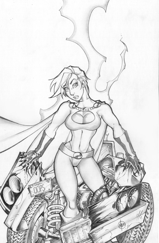 Power Girl commission art