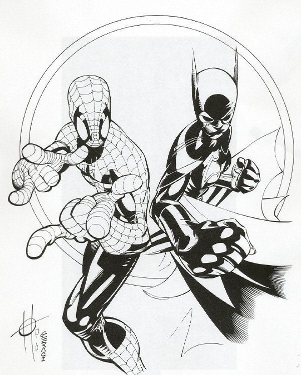 Spider-man and Batgirl