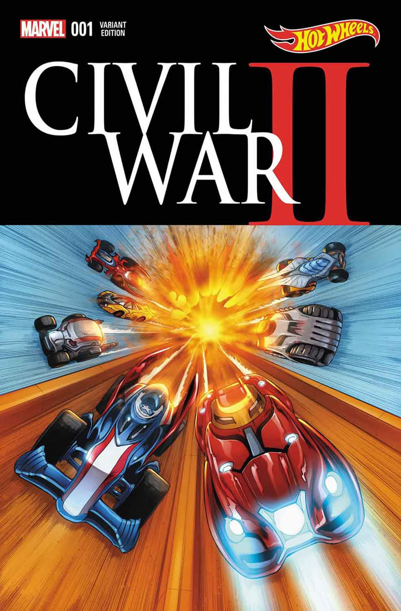 CIVIL WAR II #1 Hot Wheels Variant by MANUEL GARCIA