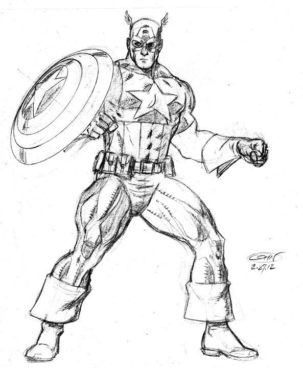 Captain America pencil 2012