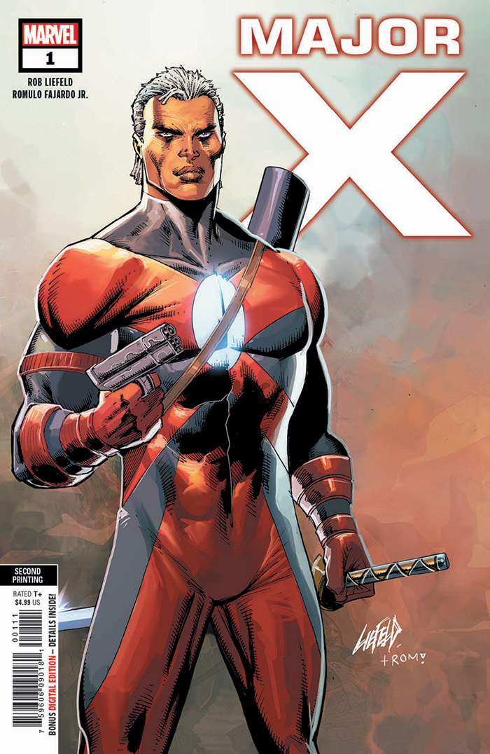 MAJOR X #1 2nd Printing Cover by ROB LIEFELD