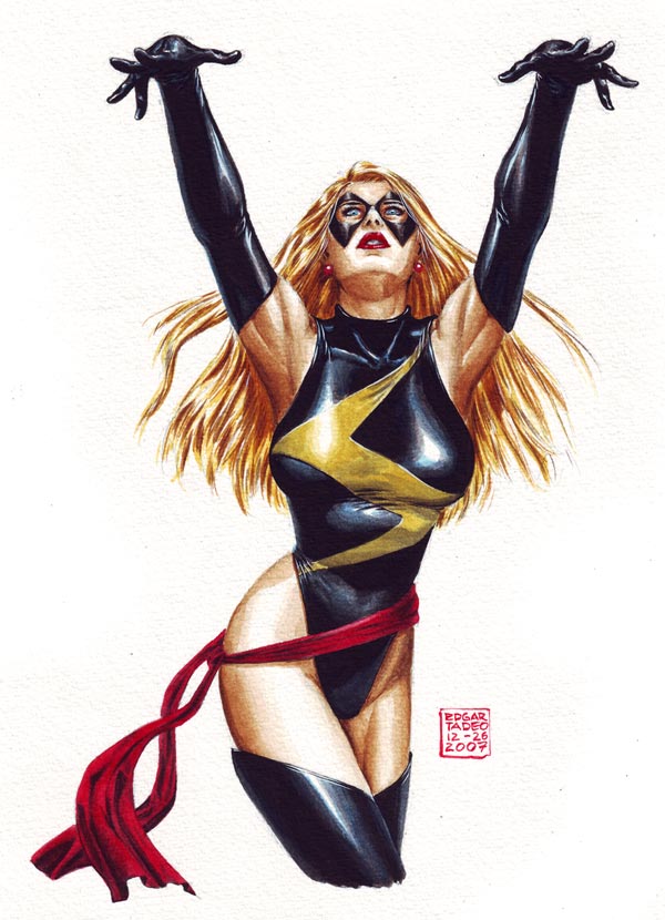 Ms. Marvel Painting by Ed Tadeo