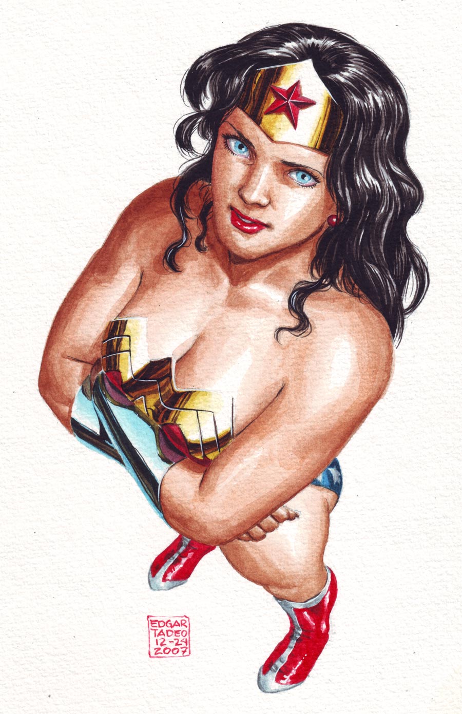 Wonder Woman Painting II by Ed Tadeo
