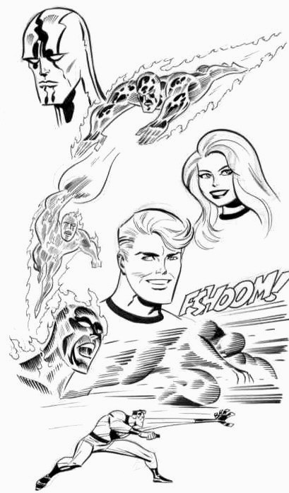 The Silver Surfer, Human Torch, Invisible Woman & Mr. Fantastic