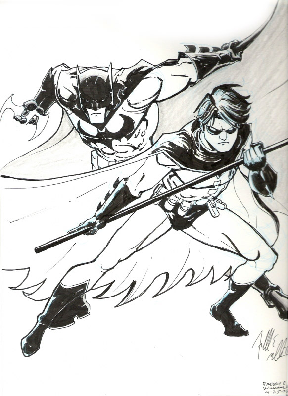 Batman and Robin by Freddie Williams II