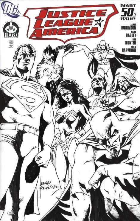 JLA #50 cover by Leandro Fernández