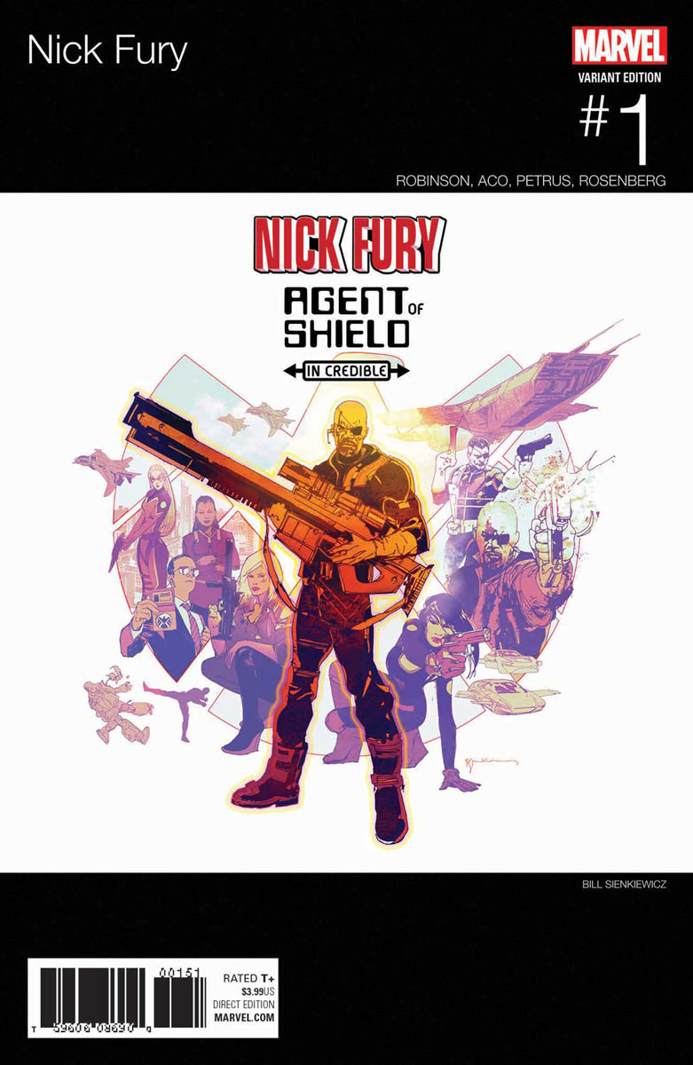NICK FURY #1 Hip-Hop Variant by BILL SIENKIEWICZ