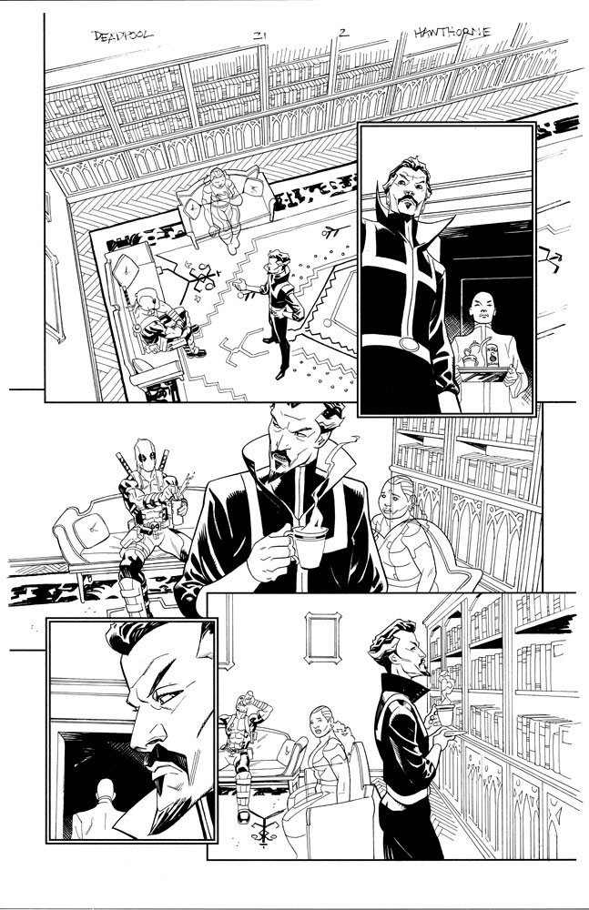 DEADPOOL #21 Preview 1 art by Mike Hawthorne
