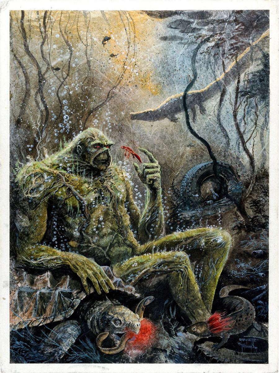 Comics Journal #93 Swamp Thing cover by Stephen Bissette and John Totleben