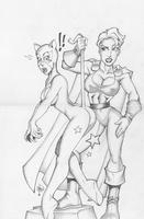 PowerGirl Catwoman commission