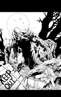 Swampmen: Muck-Monsters of the Comics - cover, ink