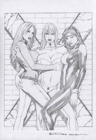 JEAN GREY,EMMA FROST and ROGUE
