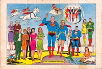 Superman Family Portrait from back cover to GIANT SUPERMAN ANNUAL #6, 1962-63.