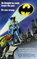 DC Comics promotional poster - Batman A Lonely Place of Dying - 1989