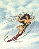 Wonder Woman and her invisible plane by Neal Adams