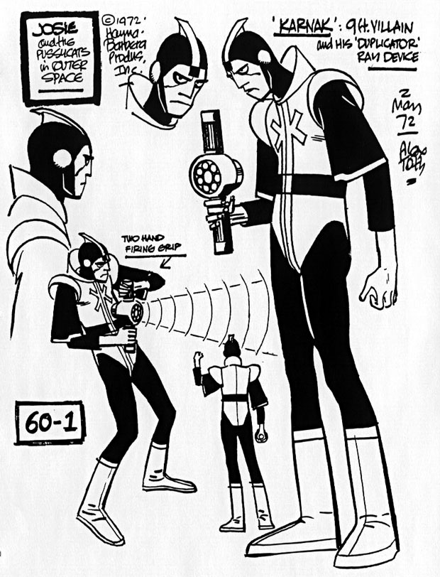 Jose and the Pussycats In Outer Space Model Sheet - Karnak