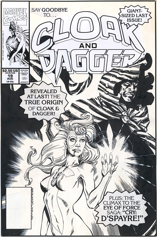 CLOAK AND DAGGER #19 - LAST ISSUE COVER by Mark Bagley & Jackson "Butch" Guice