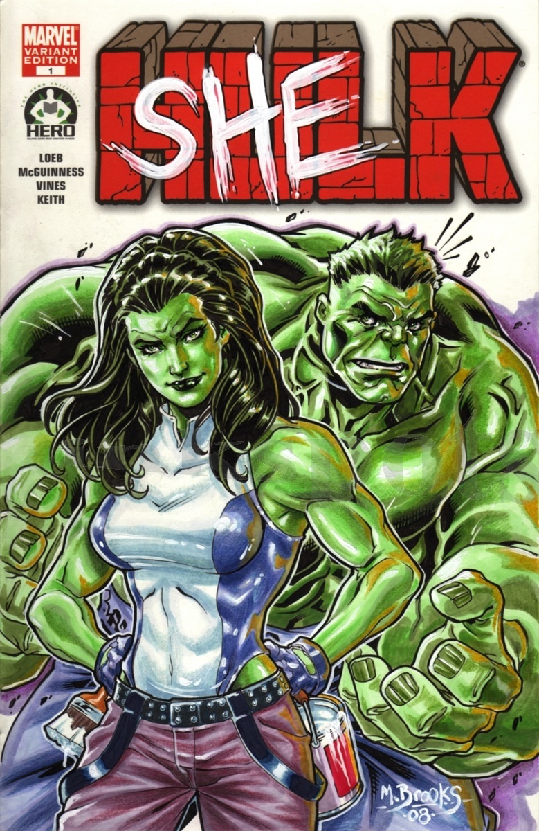 Hulk & She-Hulk (HERO INITIATIVE Cover)
