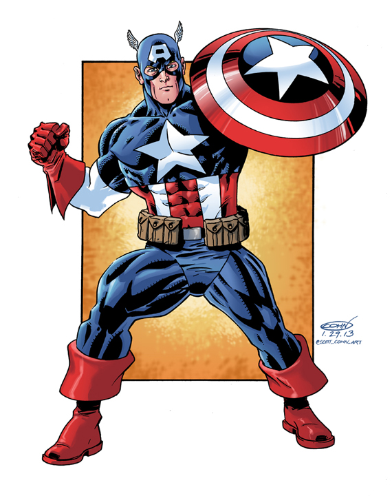 Captain America Commission Color