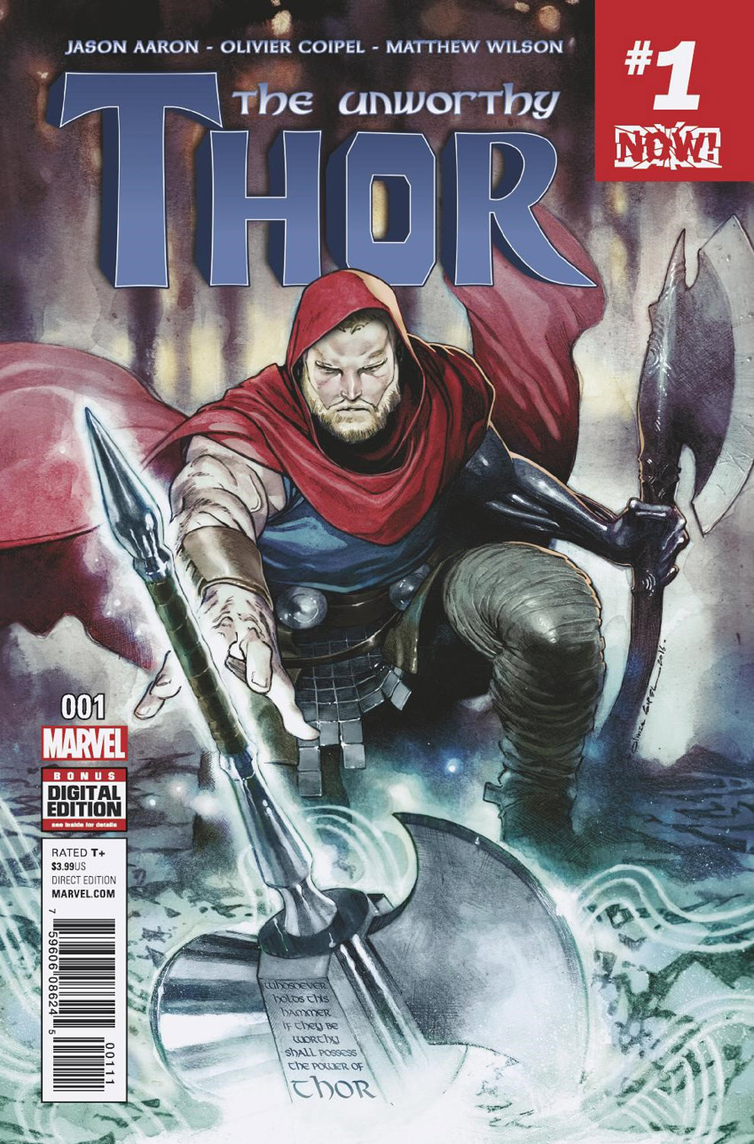 THE UNWORTHY THOR #1 Cover by OLIVIER COIPEL