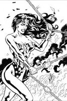 Inker Bob Almond does Al Rio's Wonder Woman