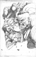 Ultimate Wolverine vs Hulk 4 cover pencils