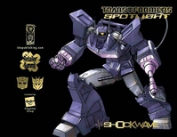 THE TRANSFORMERS: SHOCKWAVE RETAIL SUMMIT GOLD FOIL EDITION UNCUT COVER PRESS SHEET