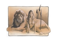 girl & lion