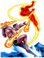 Namor the Sub-Mariner vs Human Torch by Bruce Timm