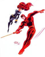 Black Widow and Daredevil by Bruce Timm