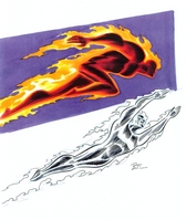 Human Torch by Bruce Timm