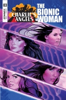 CHARLIE'S ANGELS VS. THE BIONIC WOMAN #3 cover by Cat Staggs